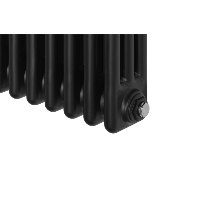 Grzejnik żeberkowy poziomy retro Column Line CL3E-575x920-B500 czarny