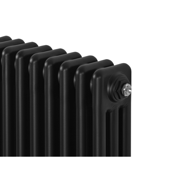 Grzejnik żeberkowy poziomy retro Column Line CL3E-575x695-B500 czarny