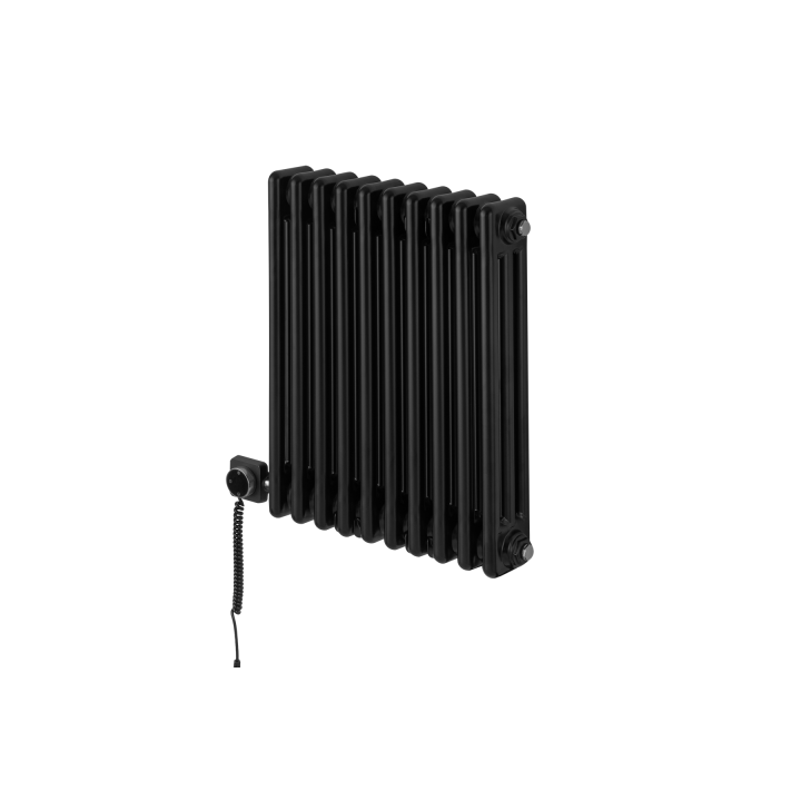 Grzejnik żeberkowy poziomy retro Column Line CL3E-575x470-D50L/P czarny