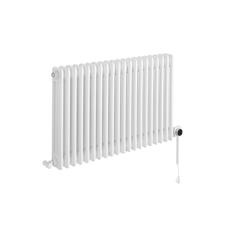 Grzejnik żeberkowy poziomy retro Column Line CL3E-575x920-B500 biały