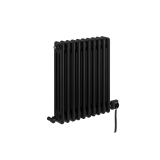 Grzejnik żeberkowy poziomy retro Column Line CL3E-575x470-B500 czarny