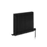 Grzejnik żeberkowy poziomy retro Column Line CL3E-575x695-B500 czarny