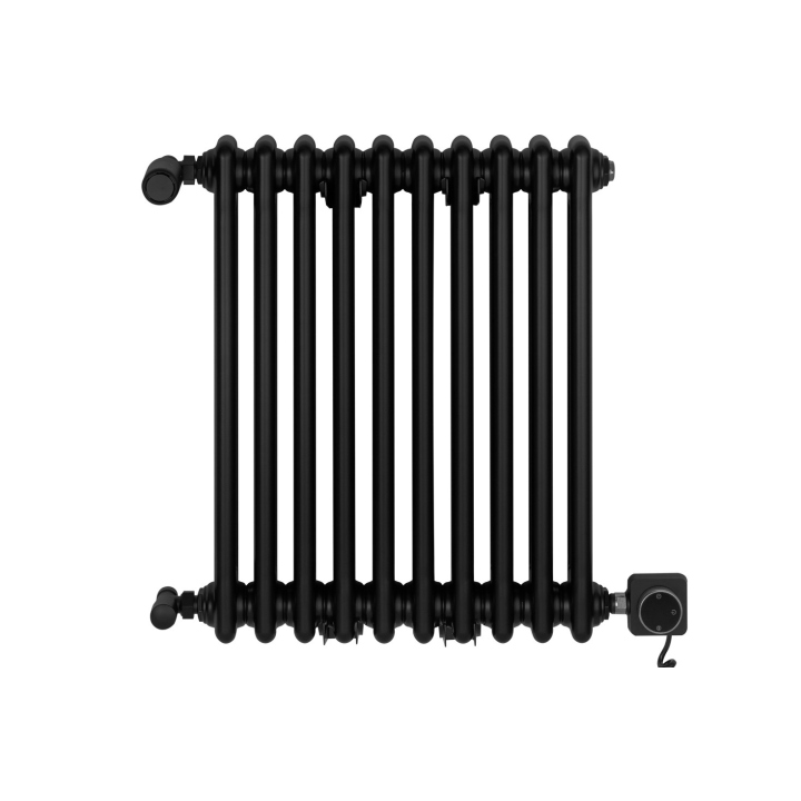 Grzejnik żeberkowy poziomy retro Column Line CL2E-575x470-B500 czarny