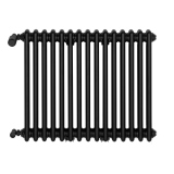 Grzejnik żeberkowy poziomy retro Column Line CL2E-575x695-B500 czarny