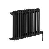 Grzejnik żeberkowy poziomy retro Column Line CL2E-575x695-B500 czarny