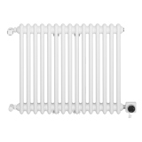 Grzejnik żeberkowy poziomy retro Column Line CL2E-575x695-B500 biały