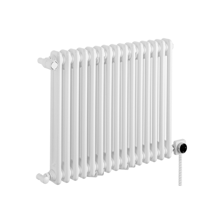 Grzejnik żeberkowy poziomy retro Column Line CL2E-575x695-B500 biały