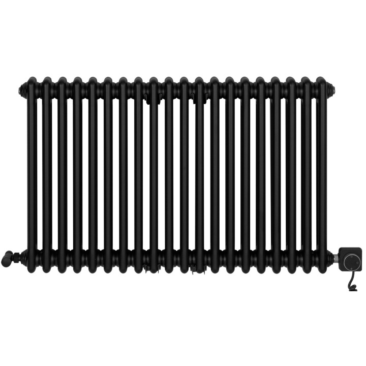 Grzejnik żeberkowy poziomy retro Column Line CL2E-575x920-B500 czarny