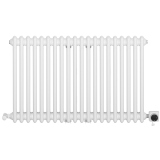 Grzejnik żeberkowy poziomy retro Column Line CL2E-575x920-B500 biały