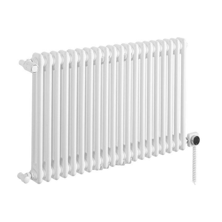 Grzejnik żeberkowy poziomy retro Column Line CL2E-575x920-B500 biały