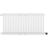 Grzejnik żeberkowy poziomy retro Column Line CL2E-575x1145-B500 biały