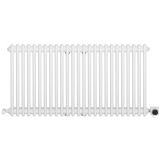 Grzejnik żeberkowy poziomy retro Column Line CL2E-575x1145-B500 biały