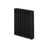 Grzejnik żeberkowy poziomy retro Column Line CL3E-575x470-D50L/P czarny