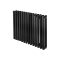 Grzejnik dekoracyjny poziomy Gilda GD2E 600x826 czarny