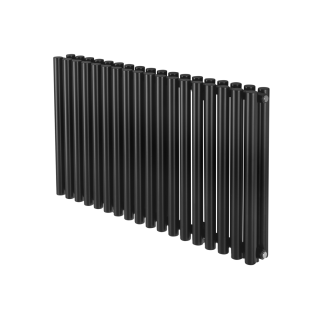 Grzejnik dekoracyjny poziomy Gilda GD2E 600x1062 czarny