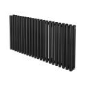 Grzejnik dekoracyjny poziomy Gilda GD2E 600x1298 czarny