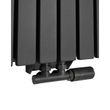 Grzejnik dekoracyjny hybrydowy Judy JD2E 1600x354 grafit SQUARE