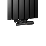 Grzejnik dekoracyjny hybrydowy Judy JD2E 1600x590 czarny SQUARE