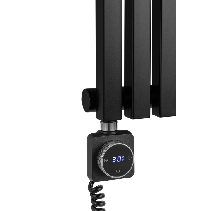 Grzejnik dekoracyjny hybrydowy Nomad ND1E 1800x450 czarny SQUARE