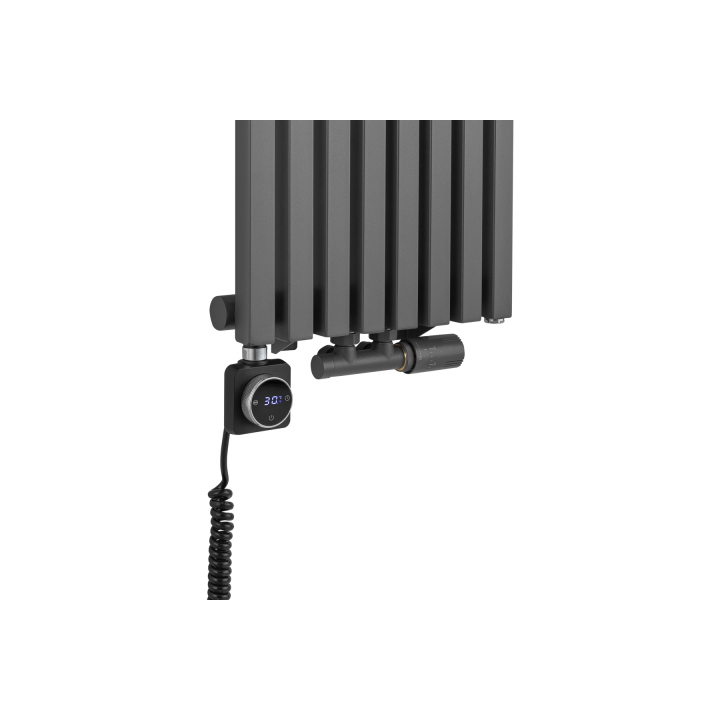 Grzejnik dekoracyjny hybrydowy Nomad ND1E 1600x360 grafit SQUARE