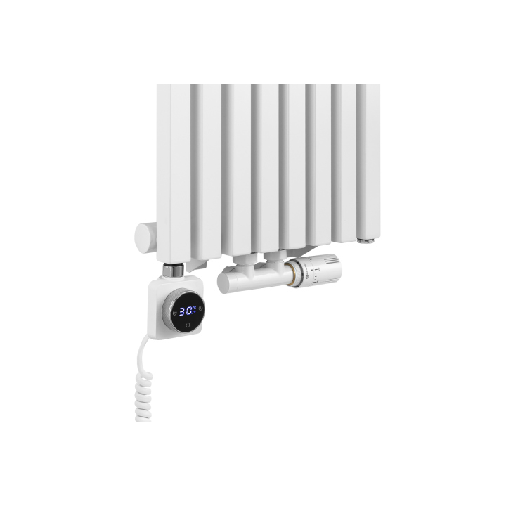 Grzejnik dekoracyjny hybrydowy Nomad ND1E 1600x360 biały SQUARE