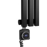 Grzejnik dekoracyjny hybrydowy Nomad ND1E 1800x360 czarny SQUARE