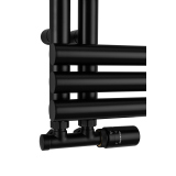 Grzejnik łazienkowy Zodiak 737x400 czarny