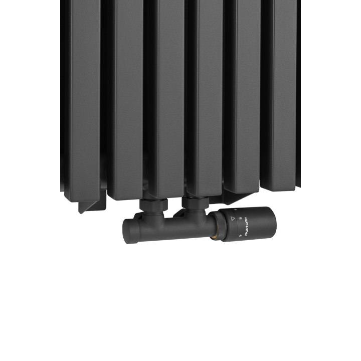 Grzejnik dekoracyjny hybrydowy Nomad ND1E 1800x360 grafit SQUARE