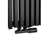 Grzejnik dekoracyjny hybrydowy Nomad ND2E 1800x540 czarny SQUARE