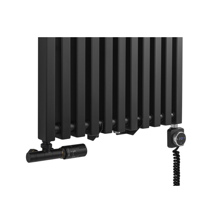 Grzejnik dekoracyjny hybrydowy Concert 1800x530 czarny SQUARE