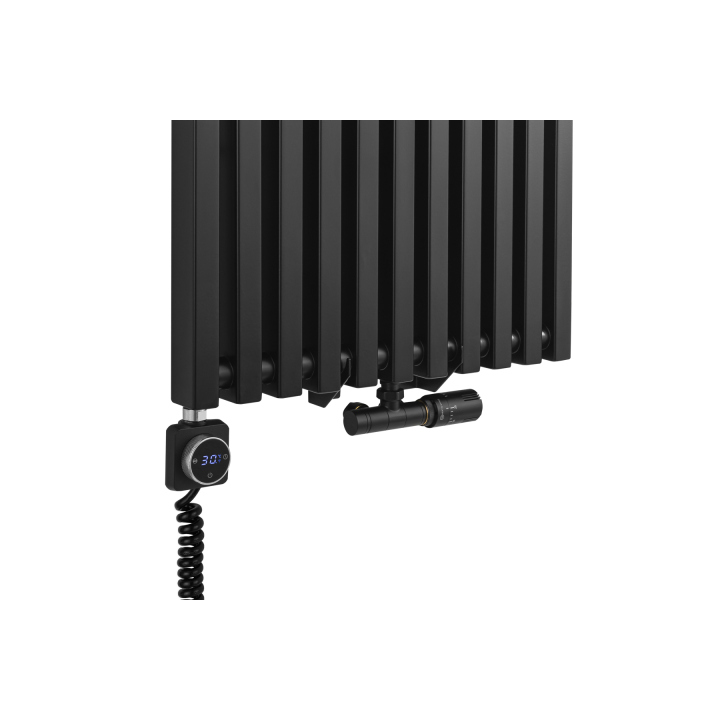 Grzejnik dekoracyjny hybrydowy Concert 1800x530 czarny SQUARE