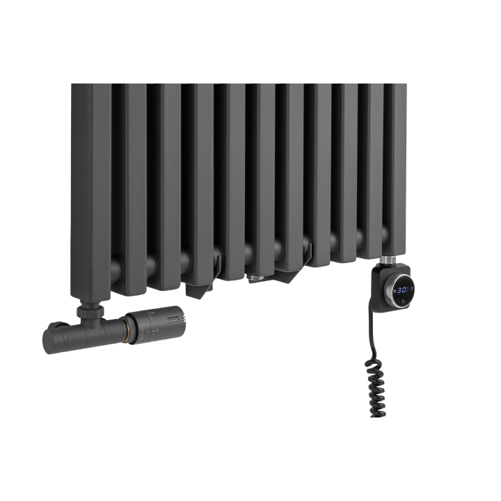 Grzejnik dekoracyjny hybrydowy Concert 1800x530 grafit SQUARE