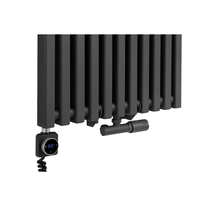 Grzejnik dekoracyjny hybrydowy Concert 1800x530 grafit SQUARE