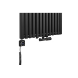 Grzejnik dekoracyjny hybrydowy Concert 1800x630 czarny SQUARE