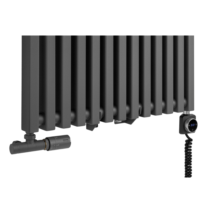 Grzejnik dekoracyjny hybrydowy Concert 1800x630 grafit SQUARE