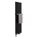 Grzejnik dekoracyjny hybrydowy płaski Concert 1600x400 czarny SQUARE