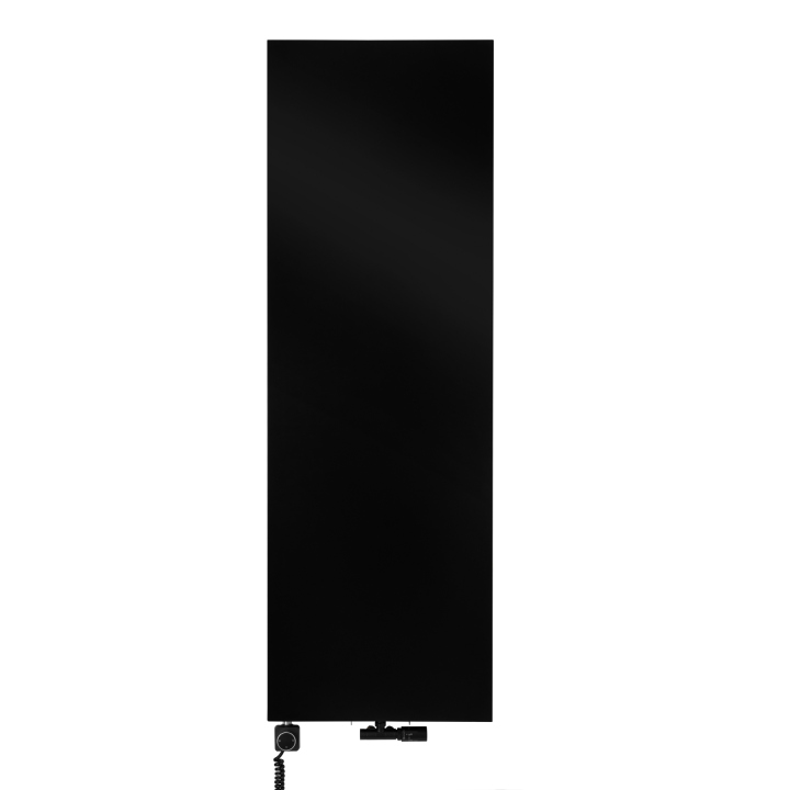 Grzejnik dekoracyjny hybrydowy płaski Concert 1800x600 czarny SQUARE