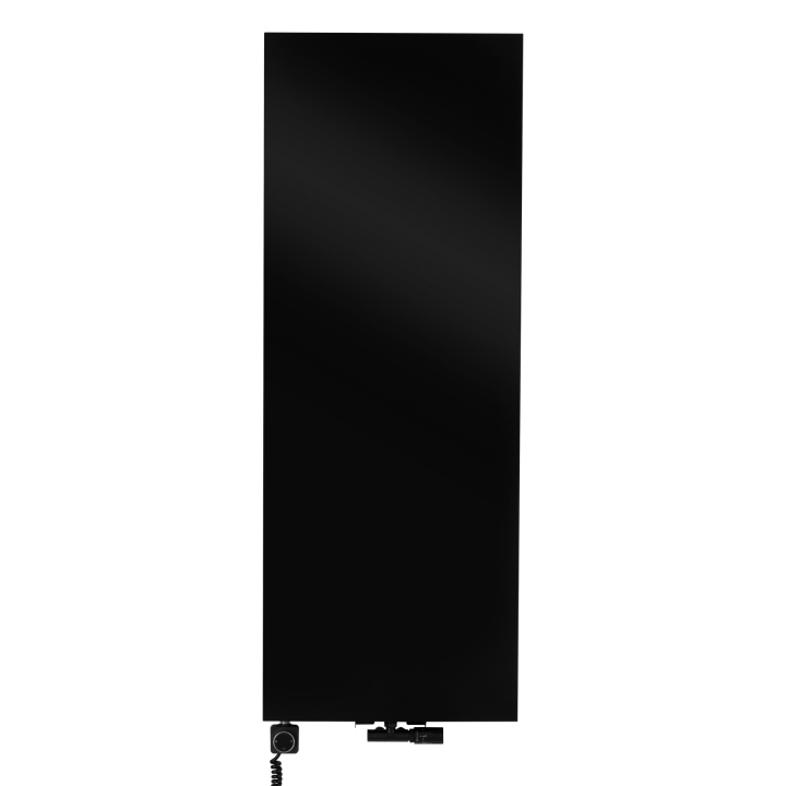 Grzejnik dekoracyjny hybrydowy płaski Concert 1600x600 czarny SQUARE