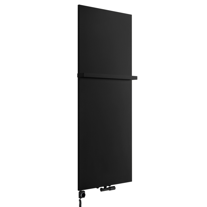 Grzejnik dekoracyjny hybrydowy płaski Concert 1800x700 czarny SQUARE