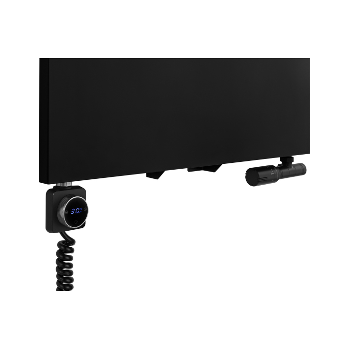 Grzejnik dekoracyjny hybrydowy płaski Concert 1800x700 czarny SQUARE