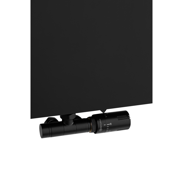 Grzejnik dekoracyjny hybrydowy płaski Concert 1600x500 czarny SQUARE