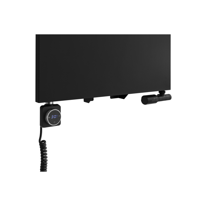 Grzejnik dekoracyjny hybrydowy płaski Concert 1600x600 czarny SQUARE