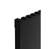 Grzejnik dekoracyjny hybrydowy płaski Concert 1800x600 czarny SQUARE