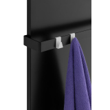 Grzejnik dekoracyjny hybrydowy płaski Concert 1800x700 czarny SQUARE