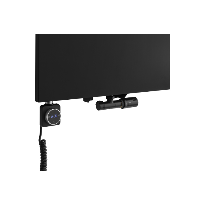 Grzejnik dekoracyjny hybrydowy płaski Concert 1600x600 czarny SQUARE