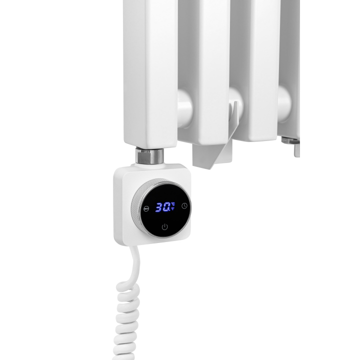 Grzejnik dekoracyjny elektryczny Concert 1800x430 biały, grzałka z lewej strony