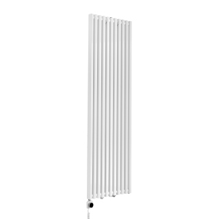 Grzejnik dekoracyjny elektryczny Concert 1800x530 biały, grzałka z lewej strony