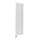 Grzejnik dekoracyjny elektryczny Concert 1800x530 biały, grzałka z lewej strony