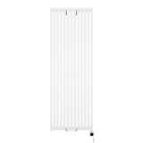 Grzejnik dekoracyjny elektryczny Concert 1800x630 biały, grzałka z prawej strony