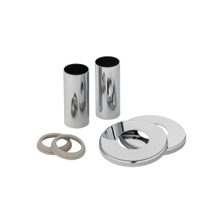 Zestaw maskujący z rozetami pojedynczymi, chrom